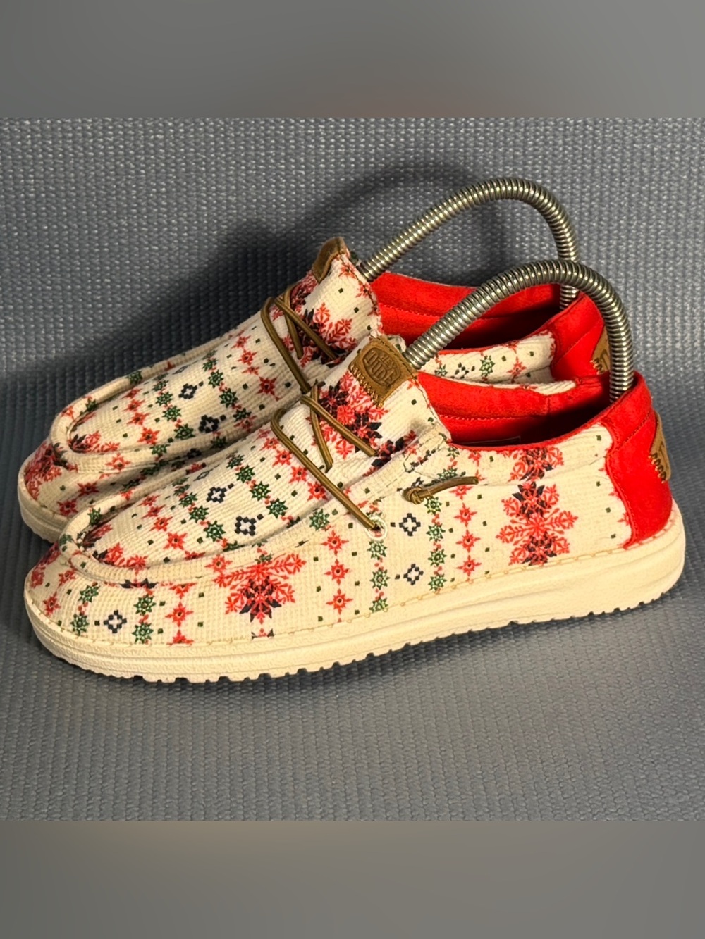 Hey Dude Youth Ugly Christmas Sweater Slip On Comfort Shoes Big Kid Size 4Y